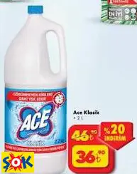 ACE KLASİK ÇAMAŞIR SUYU 2 L